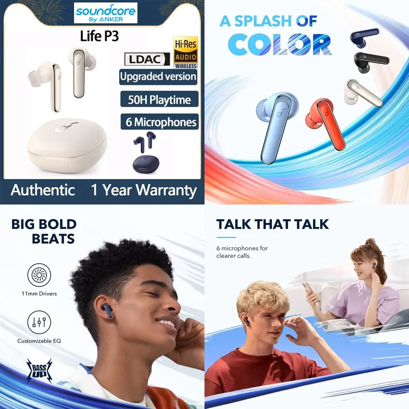 Wireless Earbuds Tws - Merk: Anker Life P3 Oordopjes, Bluetooth